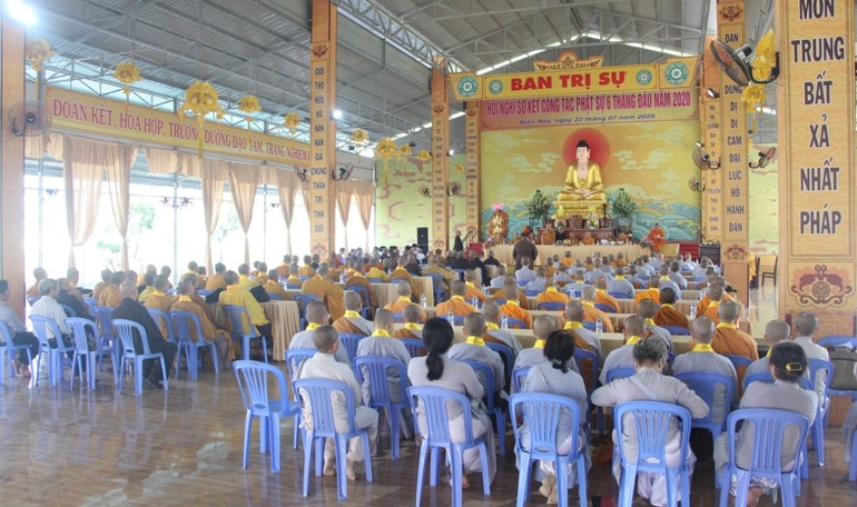 Một hoạt động được BTS Phật giáo tỉnh Đồng Nai tổ chức tại chùa Tỉnh Hội (P.Hiệp Hòa, TP.Biên Hòa) - Ảnh: Liên Trang